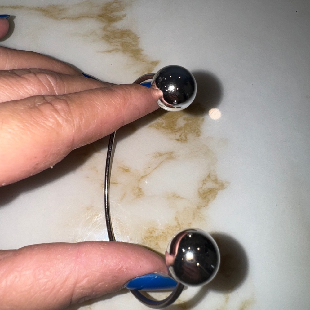 Silver Ball Cuff Bracelet